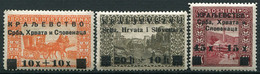 554.Yugoslavia SHS Bosnia 1919 Bosnian Stamps With Overprint MH Michel 30/32 - Ongetande, Proeven & Plaatfouten