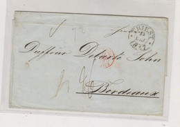 AUSTRIA  ITALY TRIESTE 1847 Nice Cover To Bordeaux FRANCE - ...-1850 Voorfilatelie