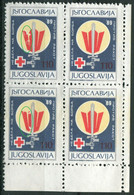 549.Yugoslavia 1989 Anti-Cancer ERROR Damaged Shield 1st And 3rd Stamp MNH - Non Dentelés, épreuves & Variétés