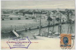 Brazil Pernambuco 1905 Postcard General View Of Recife Editor Ramiro M. Costa bridge Ship - Recife