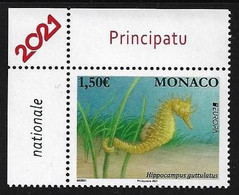 MONACO  -EUROPA 2021 - "FAUNA NACIONAL EN PELIGRO DE EXTINCIÓN - ENDANGERED NATIONAL WILDLIFE"- SERIE - CH - 2021