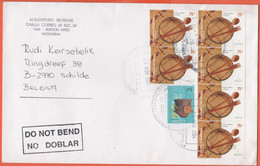 ARGENTINA - 2004 - 7 Stamps - Medium Envelope - Viaggiata Da Buenos Aires Per Schilde, Belgium - Covers & Documents