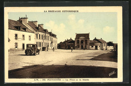 CPA Pluvigner, La Place Et La Mairie - Pluvigner