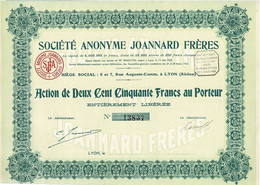 Titre Ancien -  Société Anonyme Joannard Frères - Titre De 1928 - N°13837 - - Textiel
