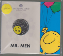 Great Britain UK £5 Five Pound  Coin Mr Men Coloured Limited Edition - 2021 Royal Mint Pack - 2 Pond