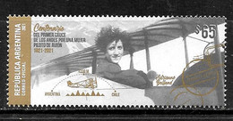#10001 ARGENTINE,ARGENTINA 2021 AVIATION 100° ANIV.FIRST WOMEN PILOT CROSSING ANDES MOUNTAINS NEUF,MNH, - Neufs