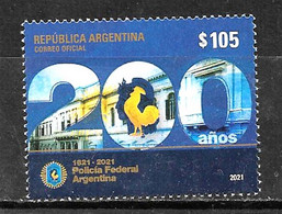 #10006 ARGENTINE,ARGENTINA 2021 MILITARIA POLICE BICENTENARY,COAT,MNH,NEUF - Ungebraucht