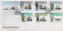 Ross Dependency SG 32-37  1995 Antarctic Explores ,First Day Cover - FDC