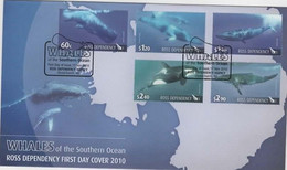 Ross Dependency SG 120-24 2010  Whales,First Day Cover, - FDC