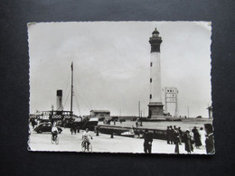 Echtfoto AK Ouistreham Le Phare Et Les écluses Edtition Caquet Tabac Du Casino - Ouistreham