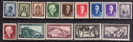 ALBANIA OCCUPAZIONE ITALIANA 1939 1940 SERIE ORDINARIA COMPLETA DEFINITIVES COMPLETE SET MNH - Albanie