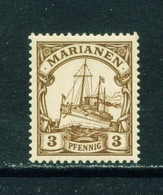 MARIANA ISLANDS  -  1901 Yacht Definitive 3pf Hinged Mint - Isole Marianne