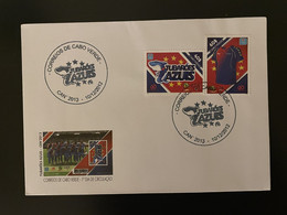 Cape Verde Cabo Verde 2012 Mi. 1018 - 1019 FDC Football Fußball Soccer Tubaroes Azul CAN Africa Cup 2013 - Africa Cup Of Nations