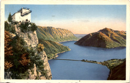 Monte S. Salvatore-Vetta - Vista Verso Il Ponte Di Melide (4079) * 29. 7. 1960 - Melide
