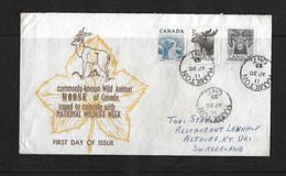 1953 First Day Of Issue Cover National Wildlife Week From Hamilton Nach Altdorf / URI Switzerland - 1952-1960