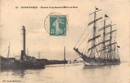 59-DUNKERQUE- ENTREE D'UN QUATRE MÂTS AU PORT - Dunkerque