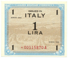 1 LIRA OCCUPAZIONE AMERICANA IN ITALIA MONOLINGUA ASTERISCO 1943 QFDS - 2. WK - Alliierte Besatzung