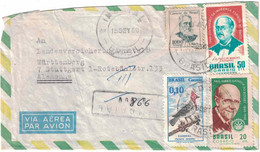 Brésil - Indaial - Lettre Avion Recommandée Pour L'Allemagne - 15 Septembre 1969 - Used Stamps