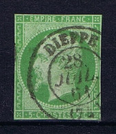 France: Yv  12 Oblitéré Dieppe - 1853-1860 Napoléon III.