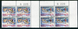 GREENLAND 1997 Christmas Blocks Of 4 Used.  Michel 313y-14y - Sonstige & Ohne Zuordnung