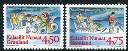 GREENLAND 1997 Christmas Fluorescent Paper MNH / **.  Michel 313y-14y - Autres & Non Classés