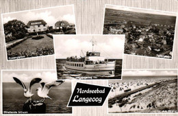 Langeoog, Mehrbild-AK, 1964 Nach Lugau Versandt - Langeoog