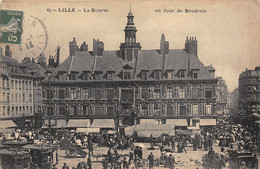 59-LILLE- LA BOURSE UN JOUR DE BRADERIE - Lille