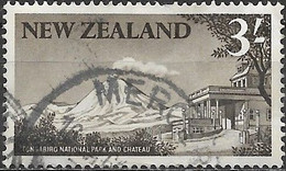 NEW ZEALAND 1960 Tongariro National Park And Chateau - 3s - Sepia FU - Used Stamps