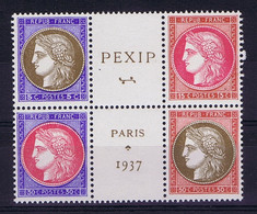 France: Yv 348 - 351 MNH/** Sans Charniere. Postfrisch Exposition Internationale De Paris - Unused Stamps