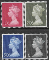 Great Britain  1970-2  Sc#MH165-8  High Values  MNH  2016 Scott Value $8.65 - Unused Stamps
