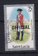 St Lucia: 1985   Official - Military Uniforms  SG O22   75c     Used - St.Lucie (1979-...)