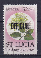 St Lucia: 1990   Official - Endangered Treess  SG O37   $2.50     Used - St.Lucie (1979-...)