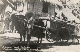 Real Photo Refugees Ready To Leave Rosalea Pangasinan Dec 24, 1941 WWII P. Used Hongkong - Philippines