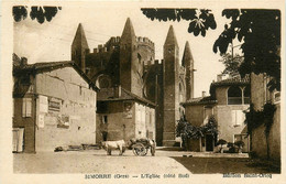 Simorre * La Place * église Côté Sud * Attelage - Autres & Non Classés