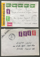 France Marianne De Briat Lot De 2 Enveloppes Recommandées TAD PARIS ARMEES 02 - 00484 - (B1608) - 1961-....