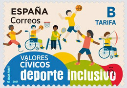 ESPAGNE SPANIEN SPAIN ESPAÑA 2021 INCLUSIVE SPORTS DEPORTE INCLUSIVO MNH ED 5489 MI 5529 YT 5229 - 2011-2020 Ungebraucht