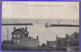 Carte Postale 14. Port-en-Bessin  Barques Partant Pour La Pêche  Très Beau Plan - Port-en-Bessin-Huppain