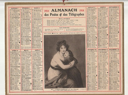 Rare Calendrier 100 % D'époque 1914 - Kleinformat : 1901-20