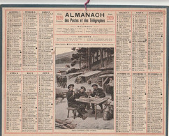 Rare Calendrier 100 % D'époque 1920 Scène De Guerre Chasseurs Alpins écrivant à Leurs Familles - Small : 1901-20
