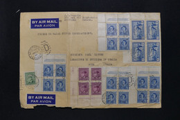 CANADA - Enveloppe De Montréal Pour Rome En 1948 ( Dateur à L 'envers ) , Affranchissement En Multiple - L 98484 - Cartas & Documentos