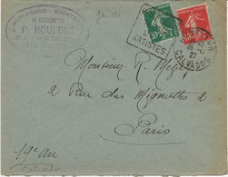 LETTRE OBLITERATION HEXAGONE POINTILLE -ST JEAN DE BOISEAU -L.I. ANNEE 1938 - Mechanical Postmarks (Other)
