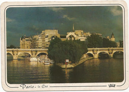 A6484 Paris - Le Pont Neuf Et La Pointe De L'Ile De La Citè - Red Machine Timbre / Viaggiata 1989 - Brücken