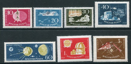 HUNGARY 1959 International Geophysical Year MNH / **.  Michel 1571-77 - Unused Stamps