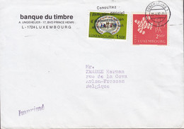 Luxembourg BANQUE DU TIMBRE Slogan Flamme LUXEMBOURG 1982 Cover Lettre ARLON Belgium Europa CEPT Imprime Line Cds.. - Lettres & Documents