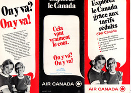 Brochure Publicitaire Explorez Le Canada Avec Air Canada Explorez Le Canada Grâce Aux Tarifs Réduits En 1972 - Publicités