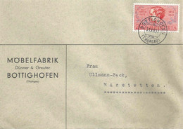 Motiv Brief  "Möbelfabrik Dünner&Greuter, Bottighofen"          1937 - Brieven En Documenten