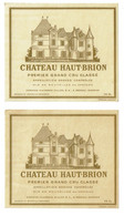 Lot 2 étiquettes Anciennes Château Haut-Brion Sans Date Jamais Collées - Bordeaux