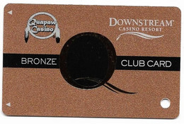 Downstream Casino / Quapaw Casino, Quapaw, OK, U.S.A., Used Slot Or Player's Card, # Downstream-1blank  BLANK CARD - Casino Cards