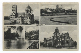 Neuss Münster Stadtpark Blick V. D. Rennbahn Städt. Oberrealschule - Neuss