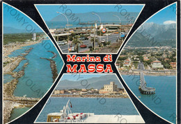 CARTOLINA  MARINA DI MASSA,TOSCANA,SPIAGGIA,MARE,ESTATE,VACANZA,BAGNI,BARCHE A VELA,BAGNI,LIDO,VIAGGIATA 1969 - Massa